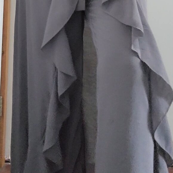 Grey Ruffle Pants with Skirt attatched - Picture 2 of 11